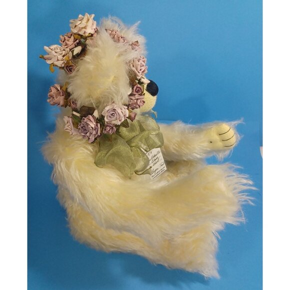Limited Edition 5/5 Mohair Teddy Bear "Isabella" By Angie Tait 22" Blonde Crown - Picture 7 of 13